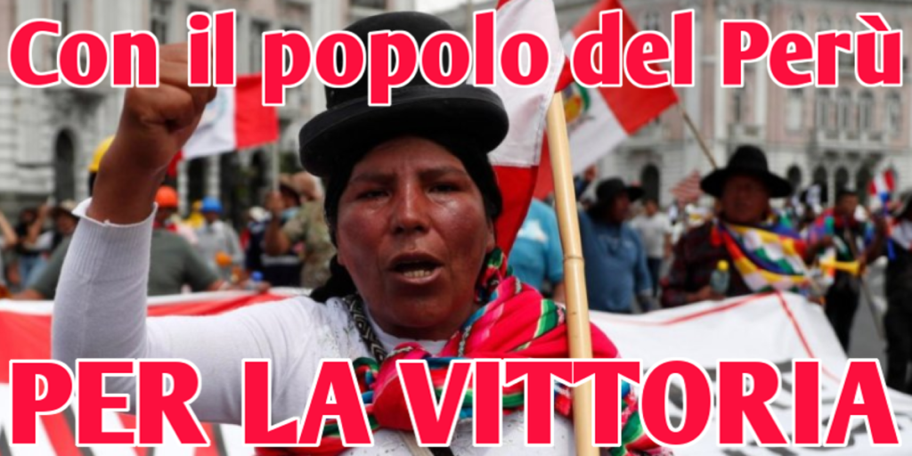 Perù, appello delle peruviane e dei peruviani in Italia